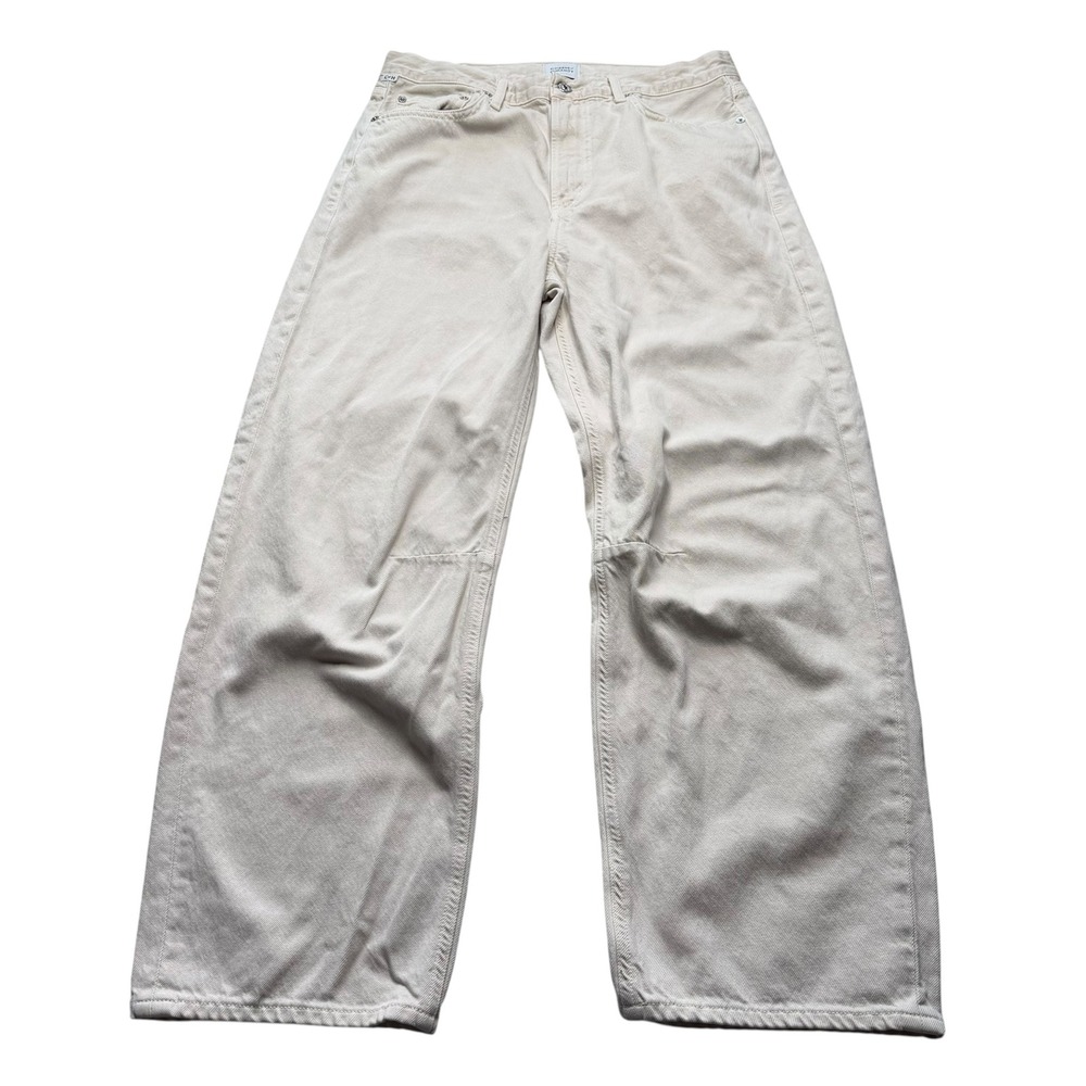 CITIZENS OF HUMANITY Miro Jeans Beige Almondette Wide Leg Women's Size 29 FLAWED - Picture 2 of 14